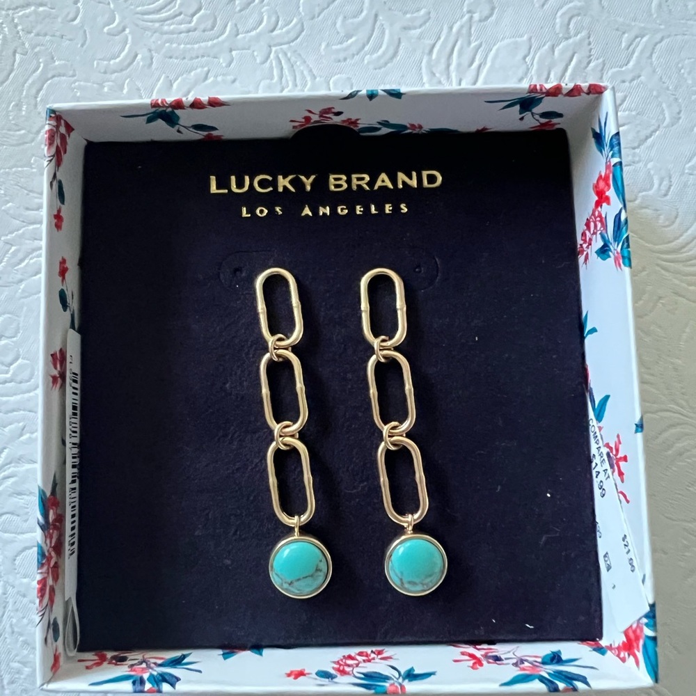 Lucky Brand Blue Stone  Earrings